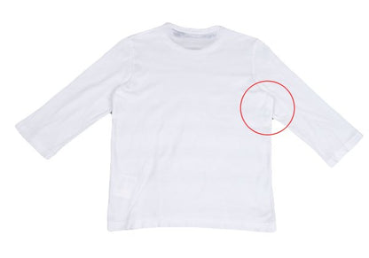 COMME des GARCONS Cotton Faded Border White Gray Size S