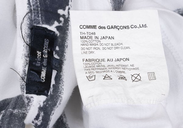COMME des GARCONS Cotton Faded Border White Gray Size S