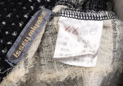 ISSEY MIYAKE Crazy Pattern High-Neck Knit Sweater Size M