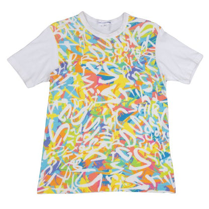 COMME des GARCONS SHIRT White Graphic Print T-Shirt Size S