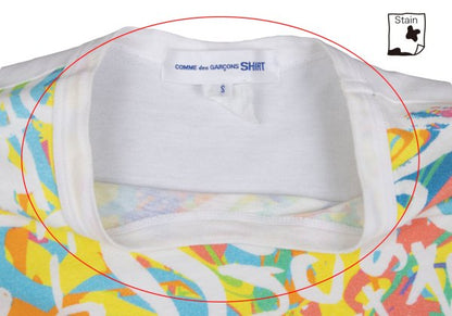 COMME des GARCONS SHIRT White Graphic Print T-Shirt Size S