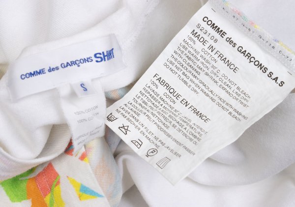 COMME des GARCONS SHIRT White Graphic Print T-Shirt Size S