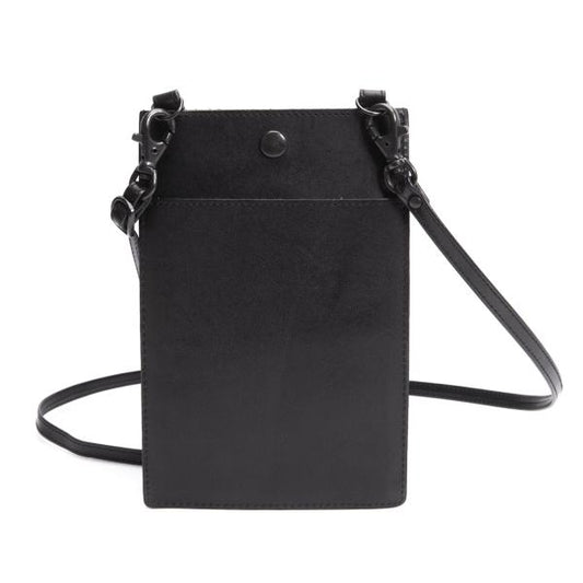 S'YTE Black Leather Mini Case Shoulder Bag