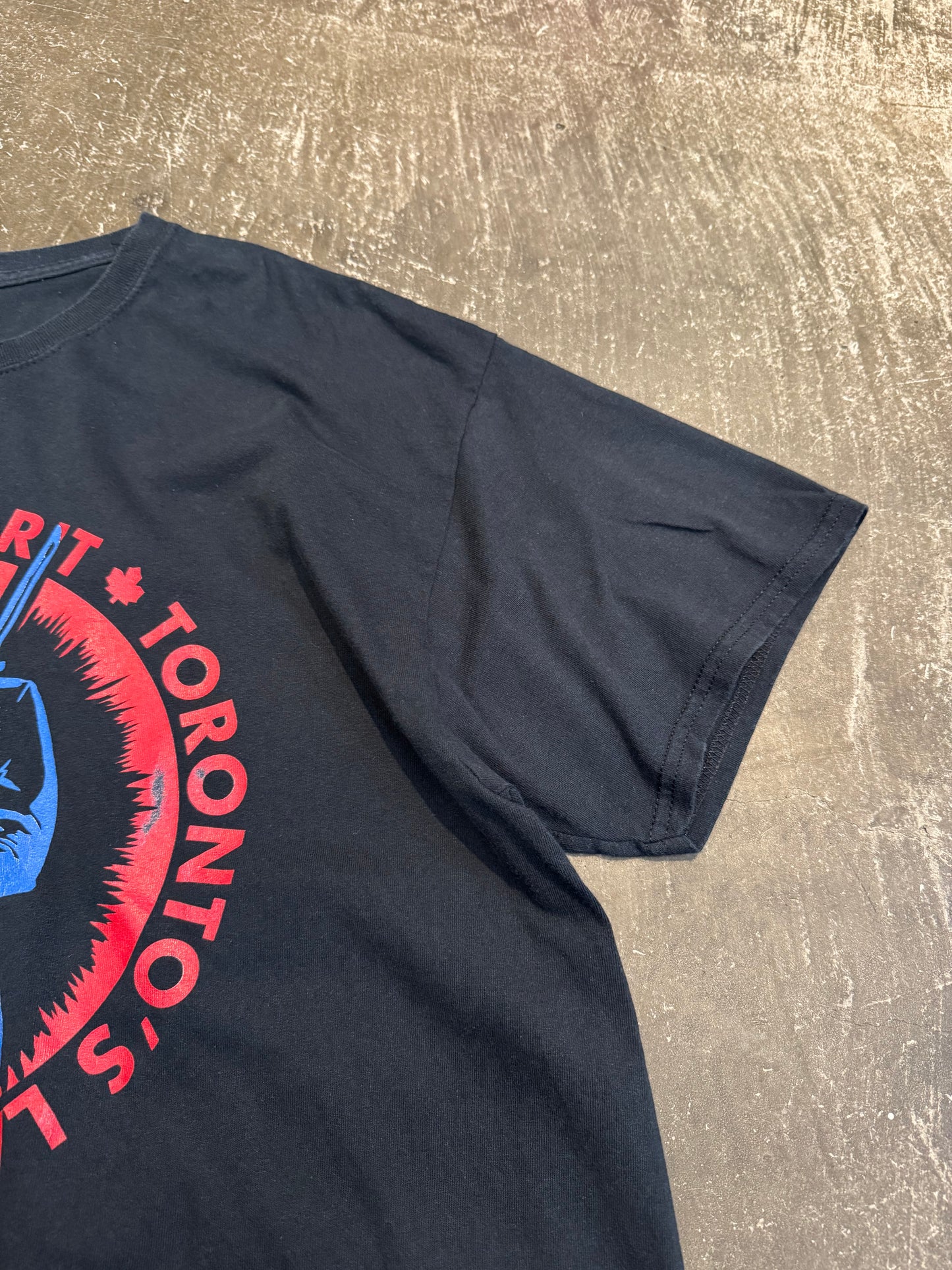 Vintage Black Cotton T-Shirt Size XL