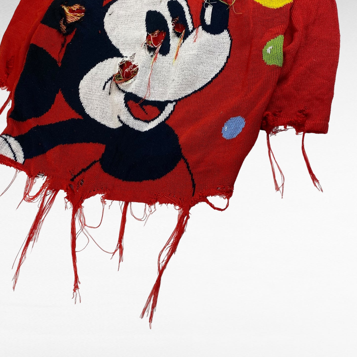 Cox Combo 90s Remake Boro Disney Jacquard Knit Size M