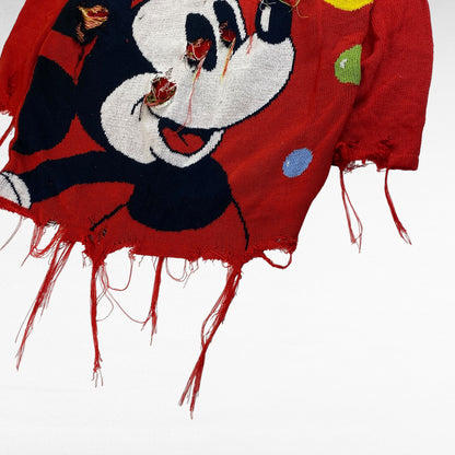 Cox Combo 90s Remake Boro Disney Jacquard Knit Size M