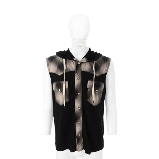 NUMBER (N)INE 2007 S/S Cotton Long Sleeve Shirt Black Gray Size 3