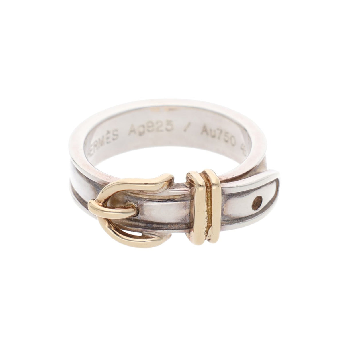 Hermes HERMÈS Silver Gold 925 750 Ring