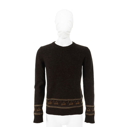 NUMBER (N)INE 2002 A/W Wool Sweater Dark Brown Gold Size 2
