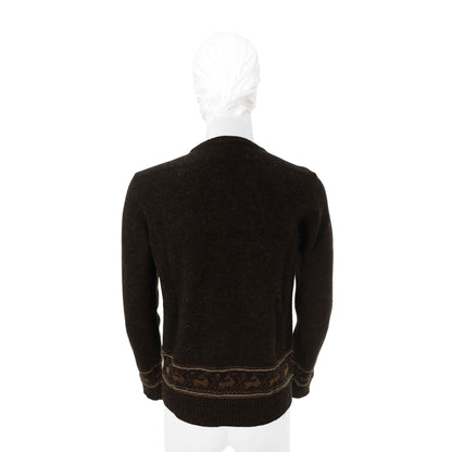 NUMBER (N)INE 2002 A/W Wool Sweater Dark Brown Gold Size 2