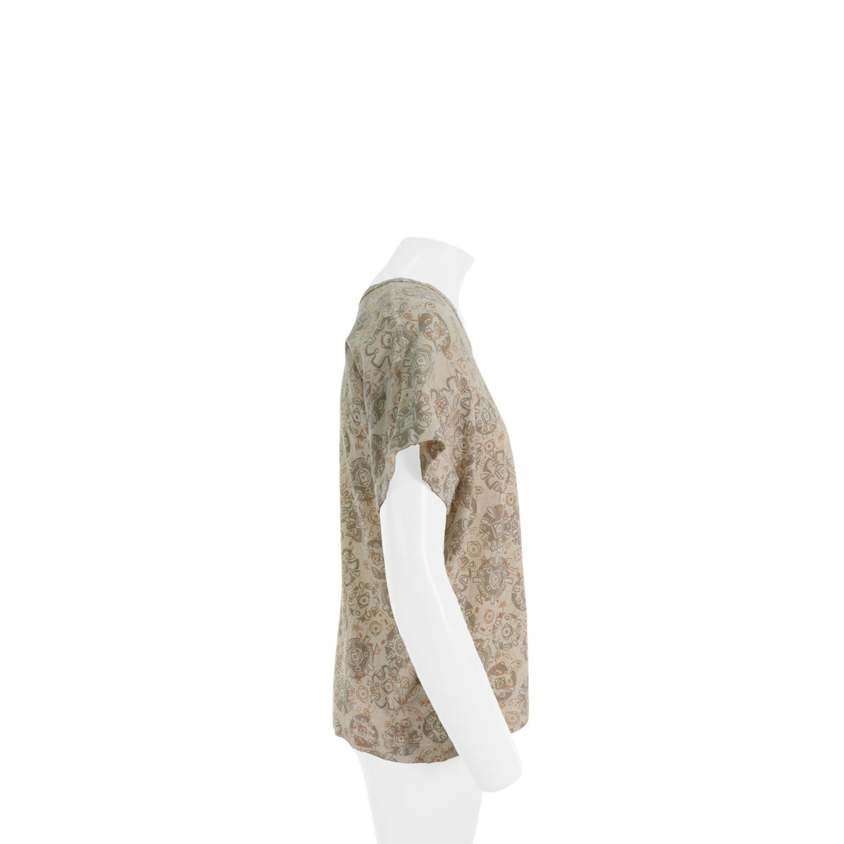 NICOLE Multi Cotton Linen Short Sleeve Shirt