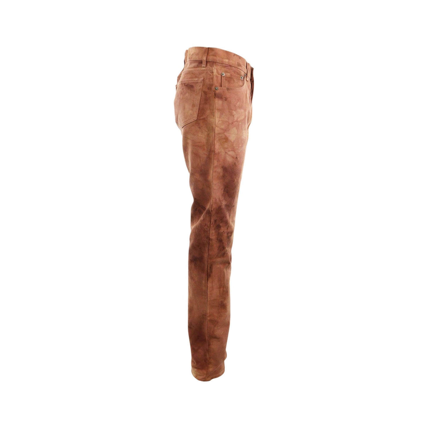 Helmut Lang Cotton Denim Jeans Red Orange Multi
