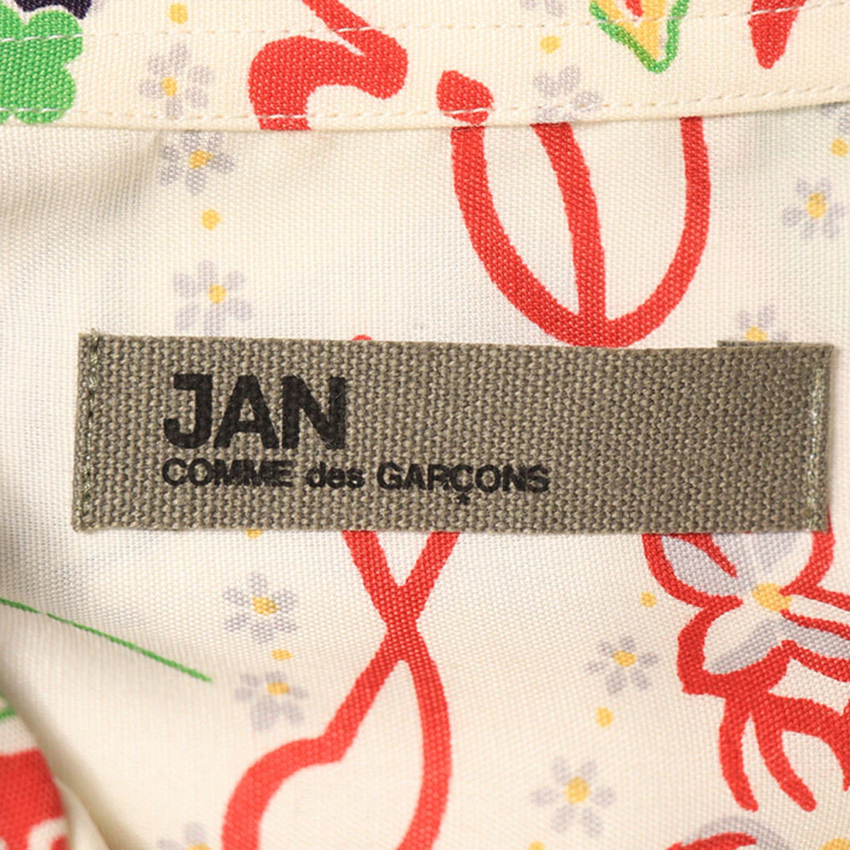 JAN COMME des GARCONS Viscose White Multi T-Shirt