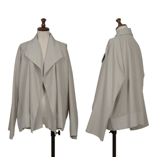 JURGEN LEHL Angora Wool Buttonless Jacket Gray Size M