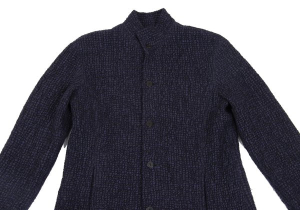 JURGEN LEHL Wool Silk Design Weave Collar Jacket Size M