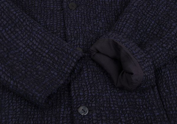 JURGEN LEHL Wool Silk Design Weave Collar Jacket Size M