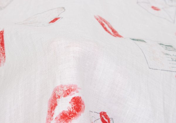 Papas Linen Rip Letter Print Short Shirt White Size 48M
