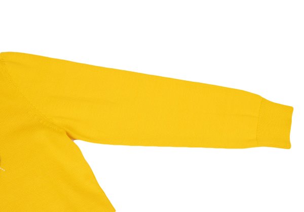 Papas Cotton Argyle Patch V-Neck Sweater Yellow Size 48M