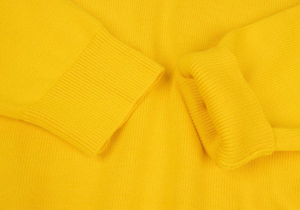 Papas Cotton Argyle Patch V-Neck Sweater Yellow Size 48M