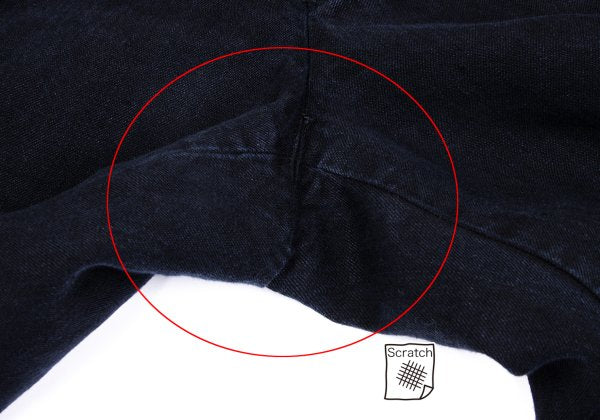 Papas Linen Two-Tuck Cuffed Pants Navy Size LL