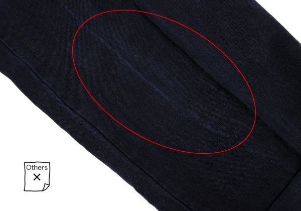Papas Linen Two-Tuck Cuffed Pants Navy Size LL