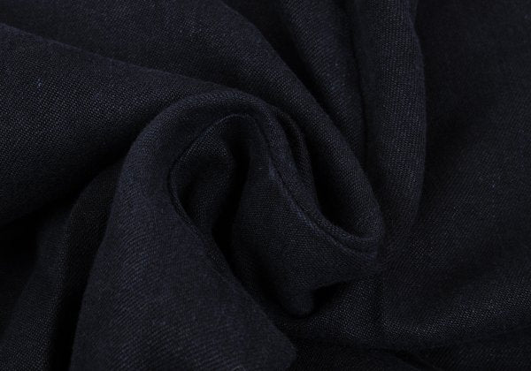 Papas Linen Two-Tuck Cuffed Pants Navy Size LL