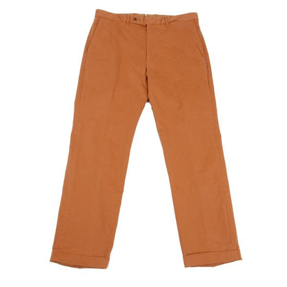 Papas Cotton Rayon Garment-Dyed Stretch Chinos Brown Size LL