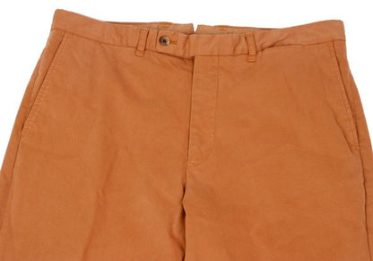 Papas Cotton Rayon Garment-Dyed Stretch Chinos Brown Size LL