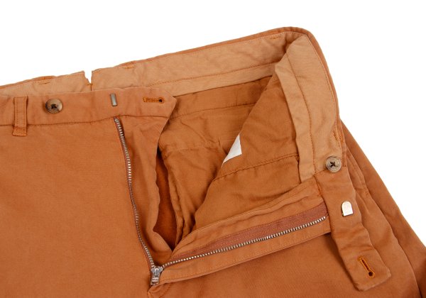 Papas Cotton Rayon Garment-Dyed Stretch Chinos Brown Size LL