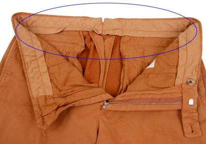 Papas Cotton Rayon Garment-Dyed Stretch Chinos Brown Size LL