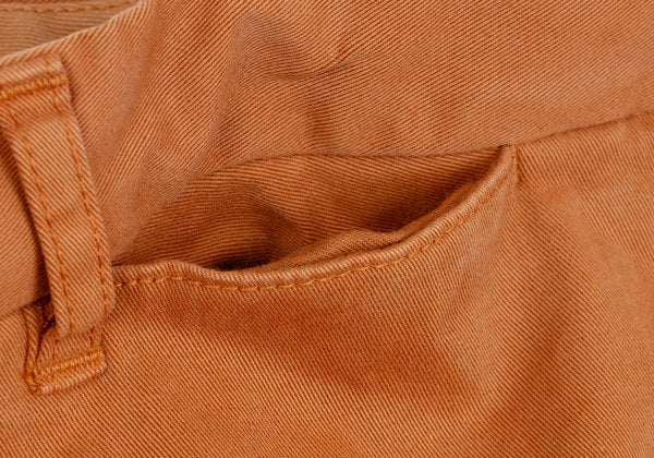 Papas Cotton Rayon Garment-Dyed Stretch Chinos Brown Size LL
