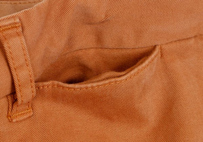 Papas Cotton Rayon Garment-Dyed Stretch Chinos Brown Size LL