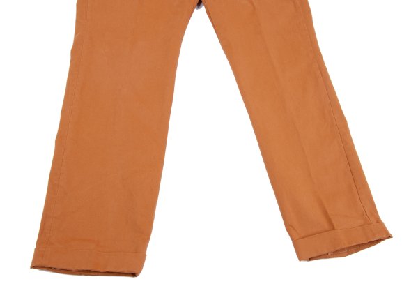 Papas Cotton Rayon Garment-Dyed Stretch Chinos Brown Size LL