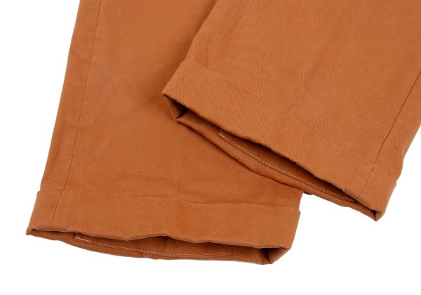Papas Cotton Rayon Garment-Dyed Stretch Chinos Brown Size LL