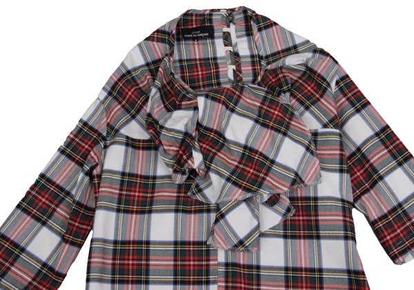 tricot COMME des GARCONS Tartan Check Blouse Red Size S