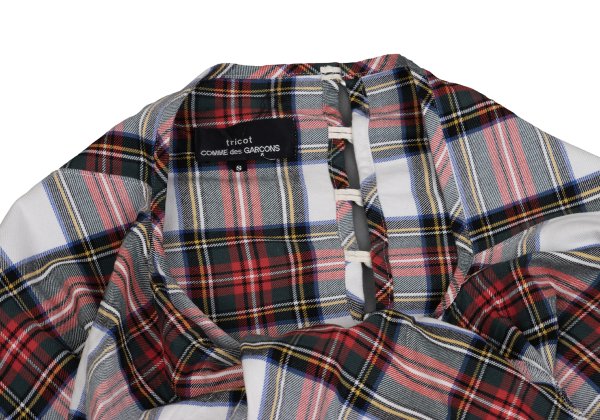 tricot COMME des GARCONS Tartan Check Blouse Red Size S