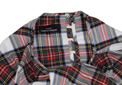 tricot COMME des GARCONS Tartan Check Blouse Red Size S
