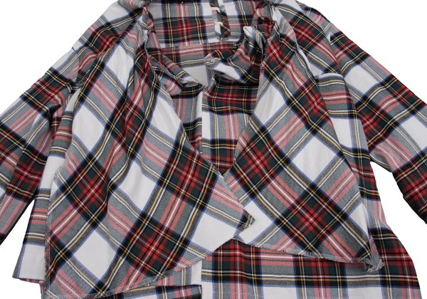 tricot COMME des GARCONS Tartan Check Blouse Red Size S