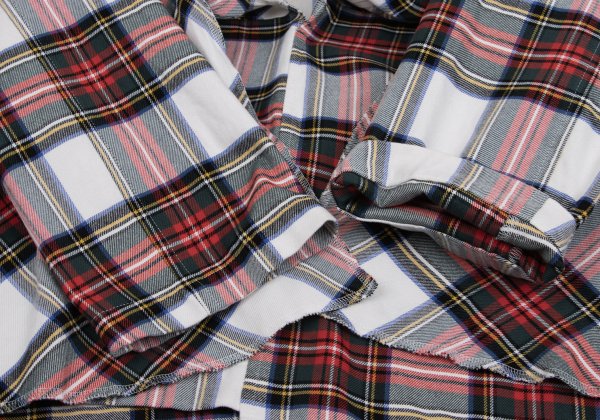 tricot COMME des GARCONS Tartan Check Blouse Red Size S