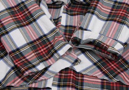 tricot COMME des GARCONS Tartan Check Blouse Red Size S
