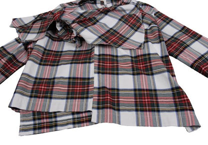 tricot COMME des GARCONS Tartan Check Blouse Red Size S