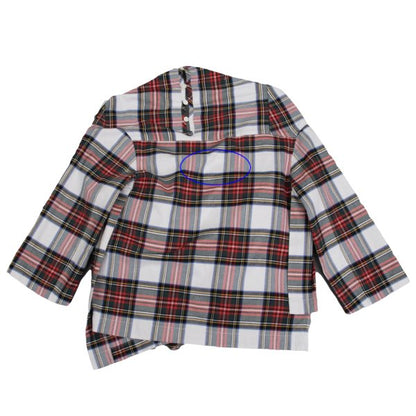 tricot COMME des GARCONS Tartan Check Blouse Red Size S
