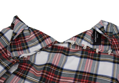 tricot COMME des GARCONS Tartan Check Blouse Red Size S