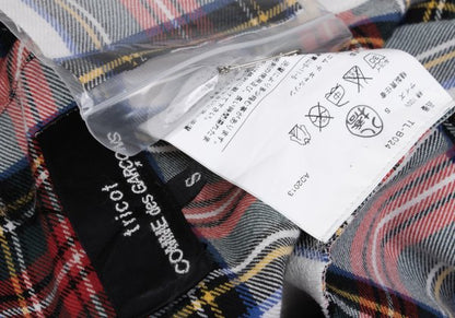 tricot COMME des GARCONS Tartan Check Blouse Red Size S