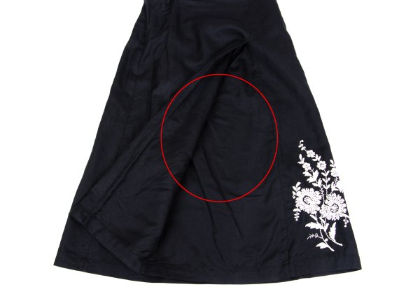 COMME des GARCONS Botanical Embroidery Skirt Black Size S