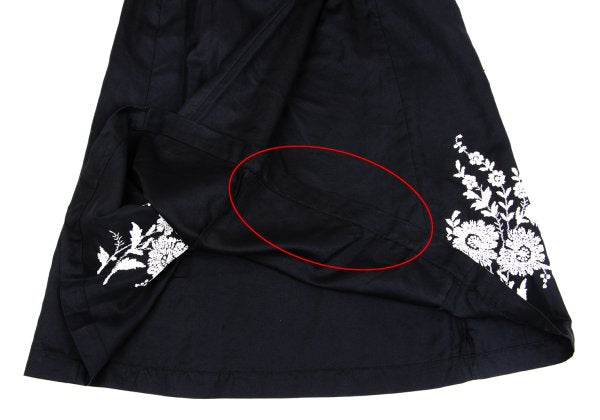 COMME des GARCONS Botanical Embroidery Skirt Black Size S
