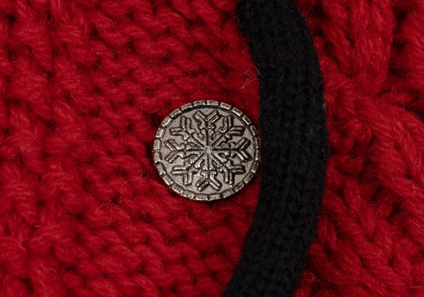 Ralph Lauren Wool Tyrolean Cable Knit Vest Red Black Size M