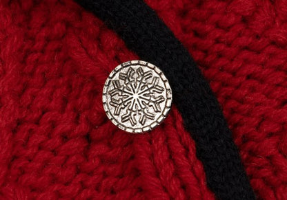 Ralph Lauren Wool Tyrolean Cable Knit Vest Red Black Size M