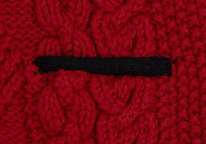 Ralph Lauren Wool Tyrolean Cable Knit Vest Red Black Size M