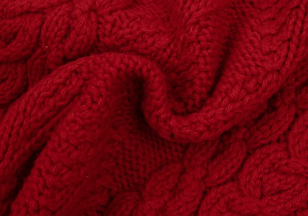 Ralph Lauren Wool Tyrolean Cable Knit Vest Red Black Size M